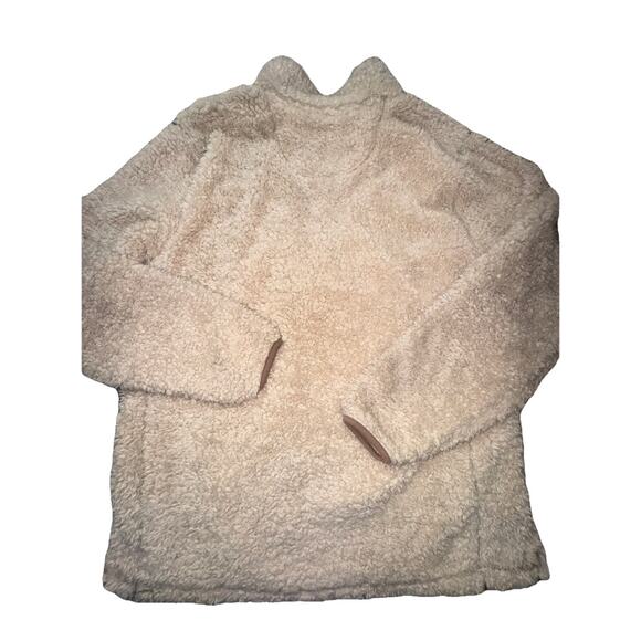 Southern Shirt Company Cozy Sherpa 1/4 Zip Beige Pullover Top Womens Large HRC - Picture 4 of 4